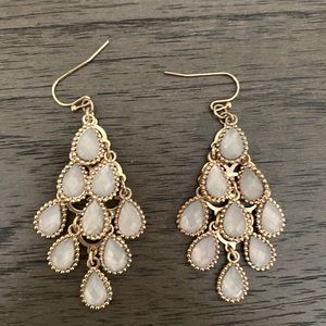 Gold chandelier earrings